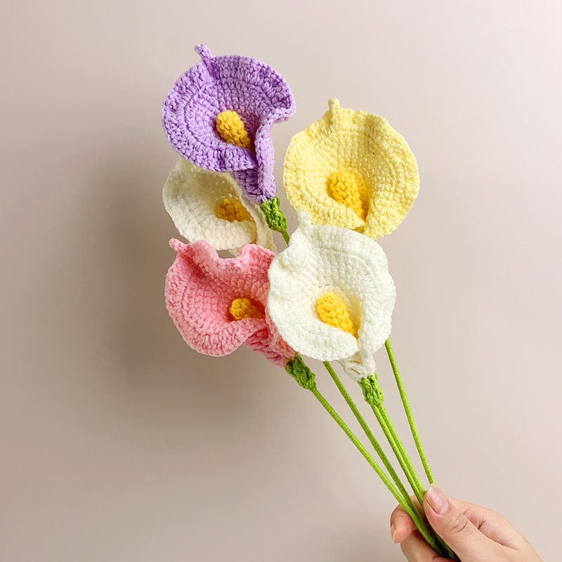 ハンドメイド、百合、かぎ針、編みぐるみ、花束枯れない花、2本 - その他